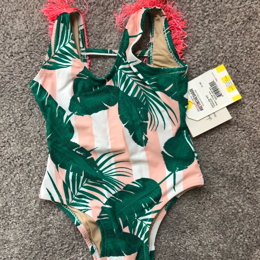 Shade Critters One-Piece Fringe Pink Swimsuit